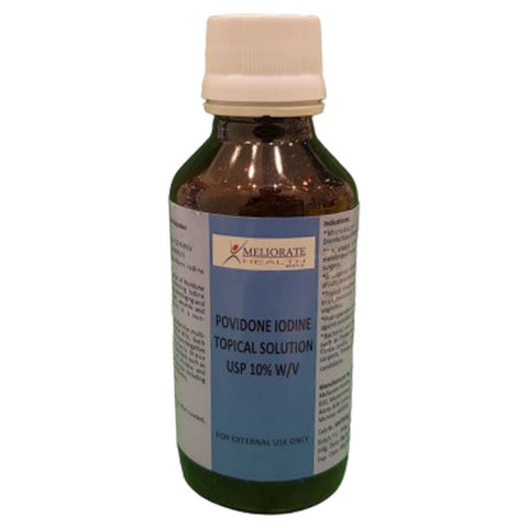 Buy Meliorate Povidone Iodine Topical Usp Solution 10 % 120 ML Online - Kulud Pharmacy