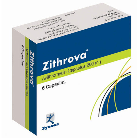 Buy Zithrova Capsule 250 Mg 6 PC Online - Kulud Pharmacy