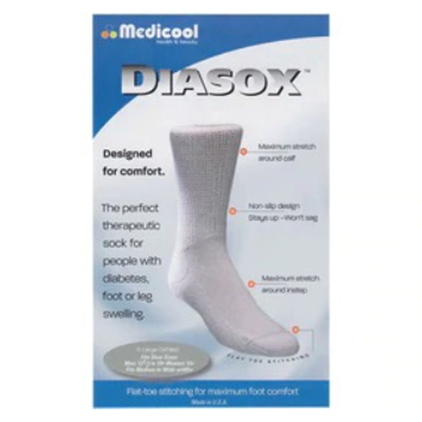 Medicool Diasox Xx-Large White Sizes 16-20 Stocking 1 PC | Socks Medicool Diasox Xx-Large White Sizes 16-20 Stocking 1 PC | Socks