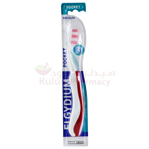 Buy Elgydium Pocket Medium Toothbrush 1 PC Online - Kulud Pharmacy