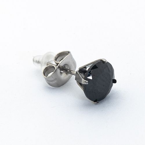 Borghetti Earrings Zircone Tondo Nero 7 Ear Studs 1 PC | Ear Studs Borghetti Earrings Zircone Tondo Nero 7 Ear Studs 1 PC | Ear Studs
