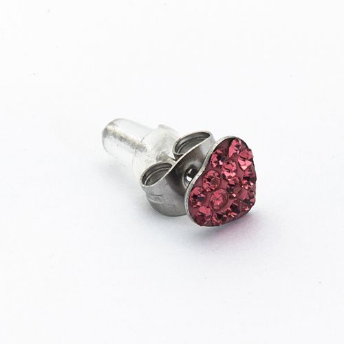 Borghetti Earrings Piatto Cuore Rosa Ear Studs 1 PC | Ear Studs Borghetti Earrings Piatto Cuore Rosa Ear Studs 1 PC | Ear Studs