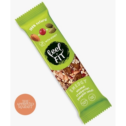 Feel Fit Raw Energy Bar Almonds, Cranberries, Pumpkin Seeds 35 G