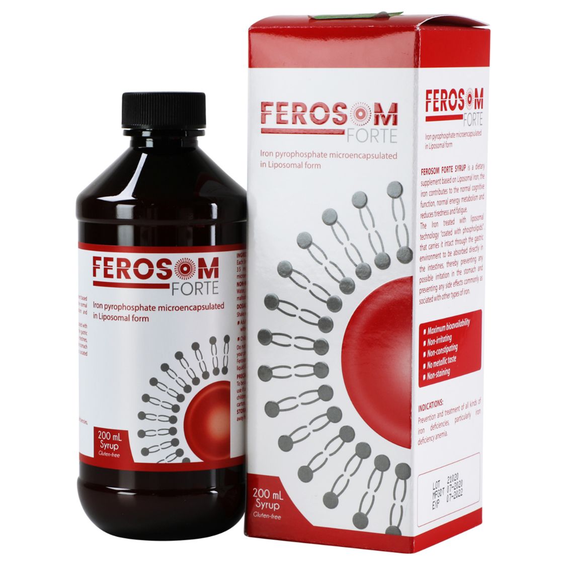 Ferosom Forte Syrup 200 Ml Syrup 200 ML | Iron Ferosom Forte Syrup 200 Ml Syrup 200 ML | Iron