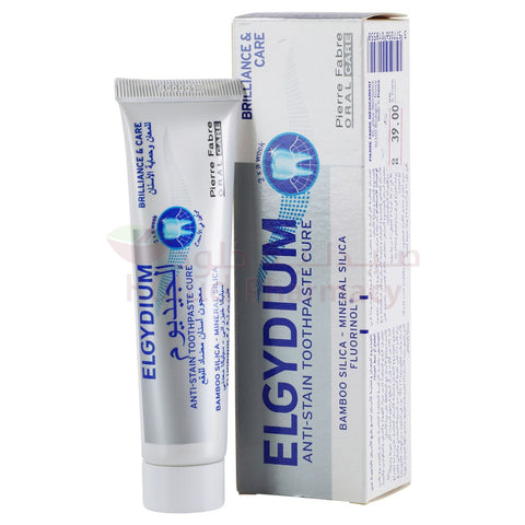 Buy Elgydium Anti Stain Cure Brilliance And Care Toothpaste 30 ML Online - Kulud Pharmacy