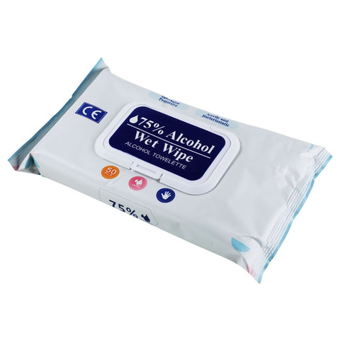 Buy 75% Alcohol Water Wipes 75% 50 PC Online - Kulud Pharmacy