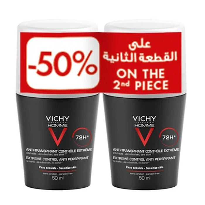 Vichy Deodorant Roll-On Black for Men 50ml Buy 1 Get 50% Off on the 2nd | Deodorants & Body Powders Vichy Deodorant Roll-On Black for Men 50ml Buy 1 Get 50% Off on the 2nd | Deodorants & Body Powders