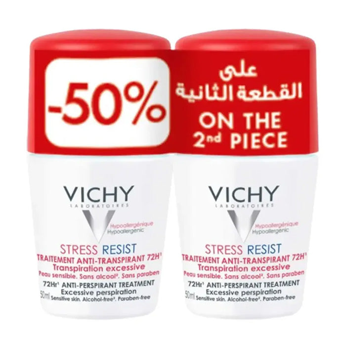 Vichy Deodorant Roll-On Stress Resist (Red) 50ml Buy 1 Get 50% Off on the 2nd | Deodorants & Body Powders Vichy Deodorant Roll-On Stress Resist (Red) 50ml Buy 1 Get 50% Off on the 2nd | Deodorants & Body Powders
