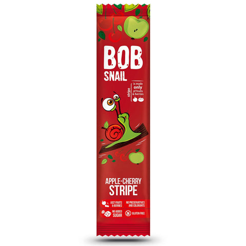 Buy Bob Snail Apple Cherry Stripes Candy 14 GM Online - Kulud Pharmacy