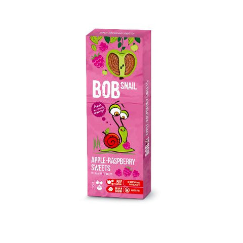 Buy Bob Snail Natural Apple Raspberry Sweets Candy 30 GM Online - Kulud Pharmacy