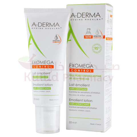 Buy Aderma Exomega Control Emollient Body Lotion 200 BT Online - Kulud Pharmacy