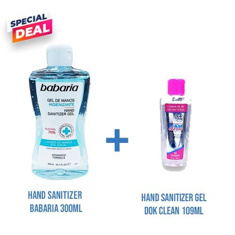 Buy BABARIA 300ML PLUS DOK CLEAN 109ML HAND SANITIZER OFFER 10 Tab Online - Kulud Pharmacy