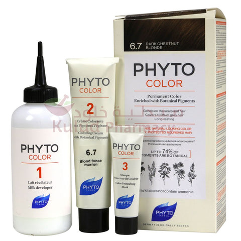 Buy Phytocolor 6.7 Dark Chestnut Blond (New) Hair Color 1 PC Online - Kulud Pharmacy