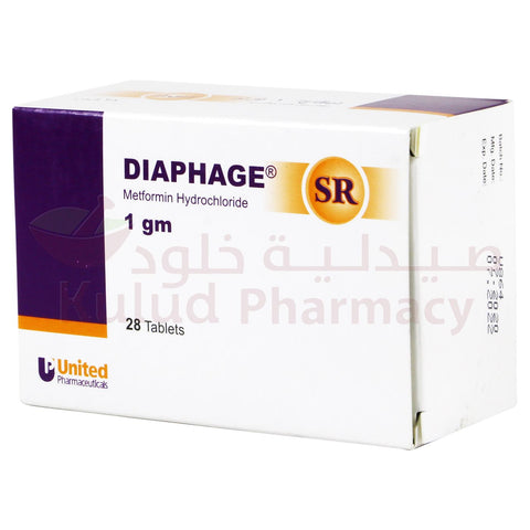 Buy Diaphage Modified-Release Tablet 1G 28 PC Online - Kulud Pharmacy