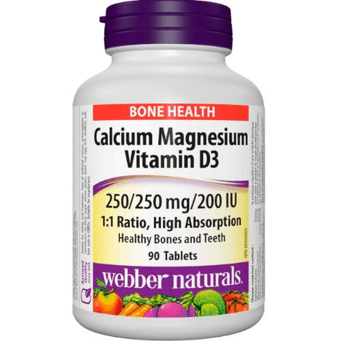 Buy Webber Naturals Calcium Magnesium Vitamin D3 Tablet 90 PC Online - Kulud Pharmacy