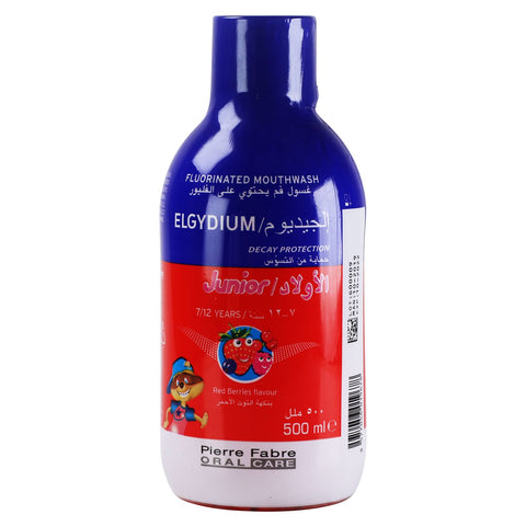 Buy Elgydium Junior Fluorinated Mouth Wash 500 ML Online - Kulud Pharmacy