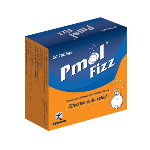 Buy Pmol Fizz Effervescent Tablet 500 Mg 20 PC Online - Kulud Pharmacy