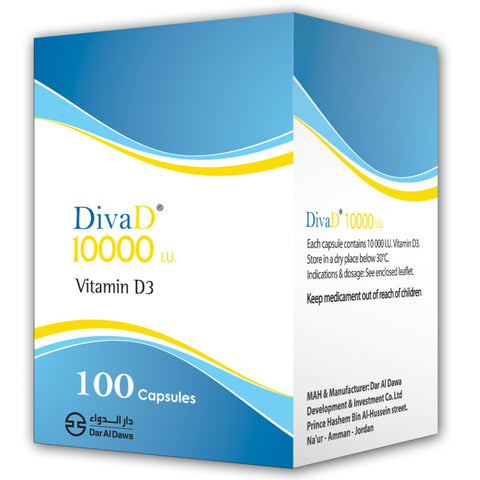 Buy Divad Soft Gelattin Capsule 10000 I.U 100 PC Online - Kulud Pharmacy