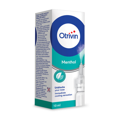 Otrivin Menthol Nasal Spray 0.1 % 10 ML