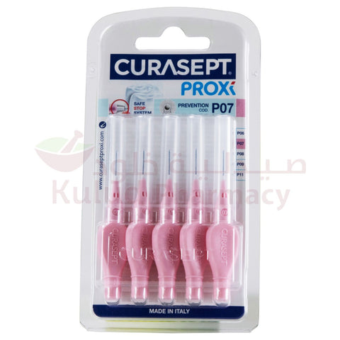 Buy Curasept Proxi P07 Pink Interdental Brush 5 PC Online - Kulud Pharmacy