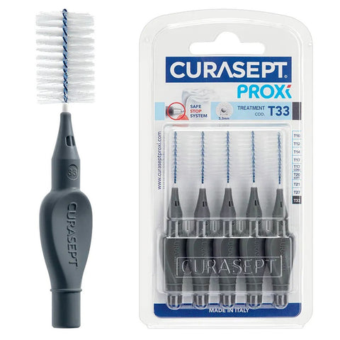 Buy Curasept Proxi T33 Anthracite Interdental Brush 5 PC Online - Kulud Pharmacy