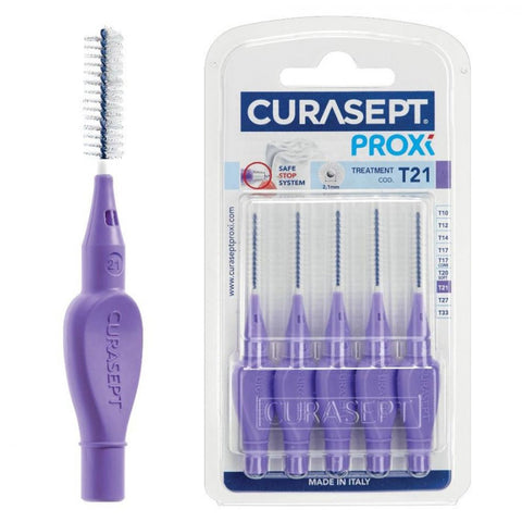 Buy Curasept Proxi T21 Purple Interdental Brush 5 PC Online - Kulud Pharmacy