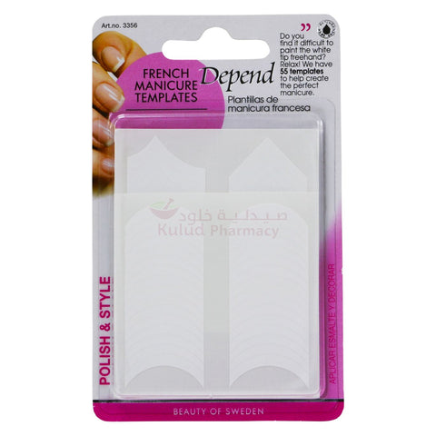 Depend Nailcare French Manicure Templates Nail Stickers 30 GM