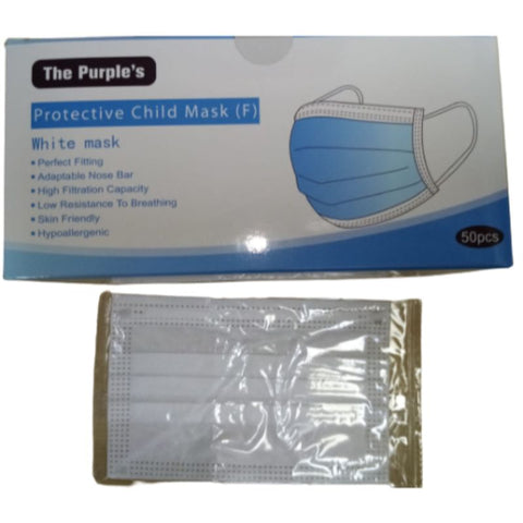 Buy The Purples Protective Child Mask Mask 50 PC Online - Kulud Pharmacy