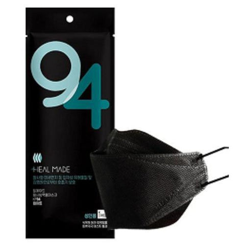 Buy Heal Made Kf94 Premium Black Face Mask 1 PC Online - Kulud Pharmacy