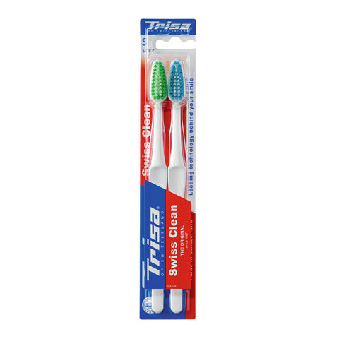 Buy Trisa Swiss Clean Soft 1 + 1 Value Pack Toothbrush 2 PC Online - Kulud Pharmacy