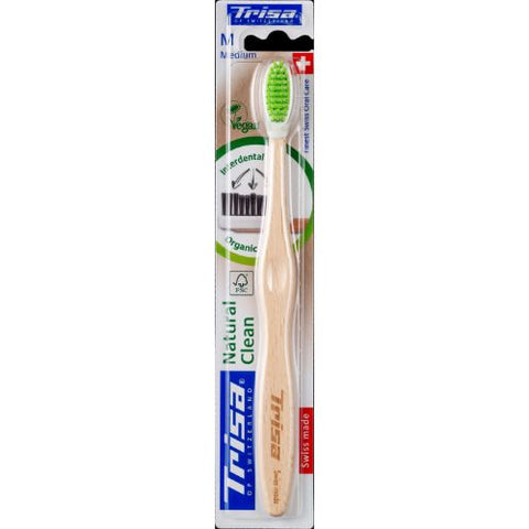 Buy Trisa Natural Clean Medium Toothbrush 1 PC Online - Kulud Pharmacy