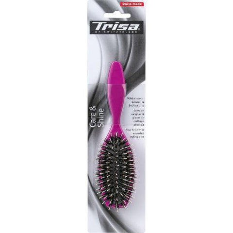 Buy Trisa Basis Small Rubber Pure Bristles Hair Brush 1 PC Online - Kulud Pharmacy