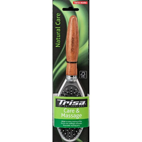 Buy Trisa Natural Care Large Rubber Black Synth Pins Hair Brush 1 PC Online - Kulud Pharmacy