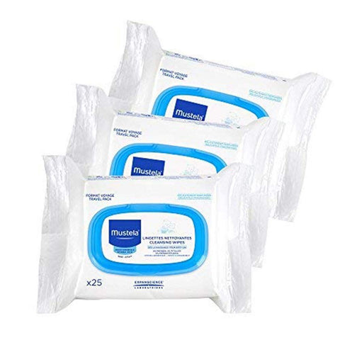 Buy Mustela Cleansing Wipes Promotion 25 PC Online - Kulud Pharmacy