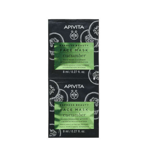 Buy Apivita Express Cucumber Face Mask 2 PC Online - Kulud Pharmacy