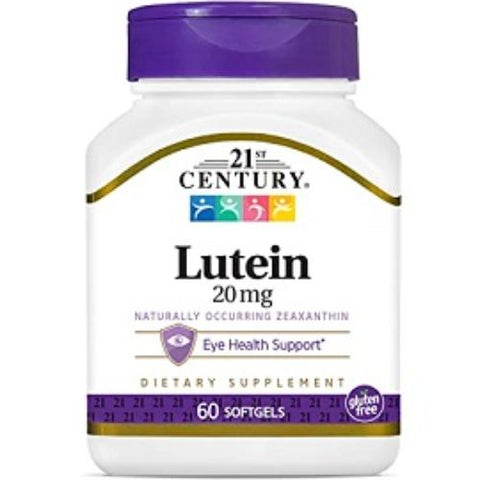 Buy 21St Century Lutein Soft Gelattin Capsule 20 Mg 60 PC Online - Kulud Pharmacy