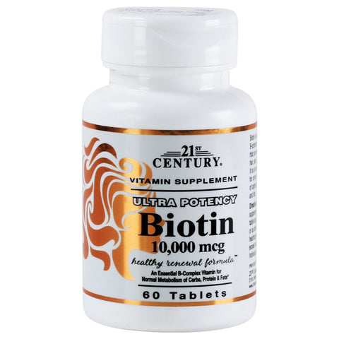 Buy 21St Century Biotin Hard Capsule 10000 Mcg 60 PC Online - Kulud Pharmacy