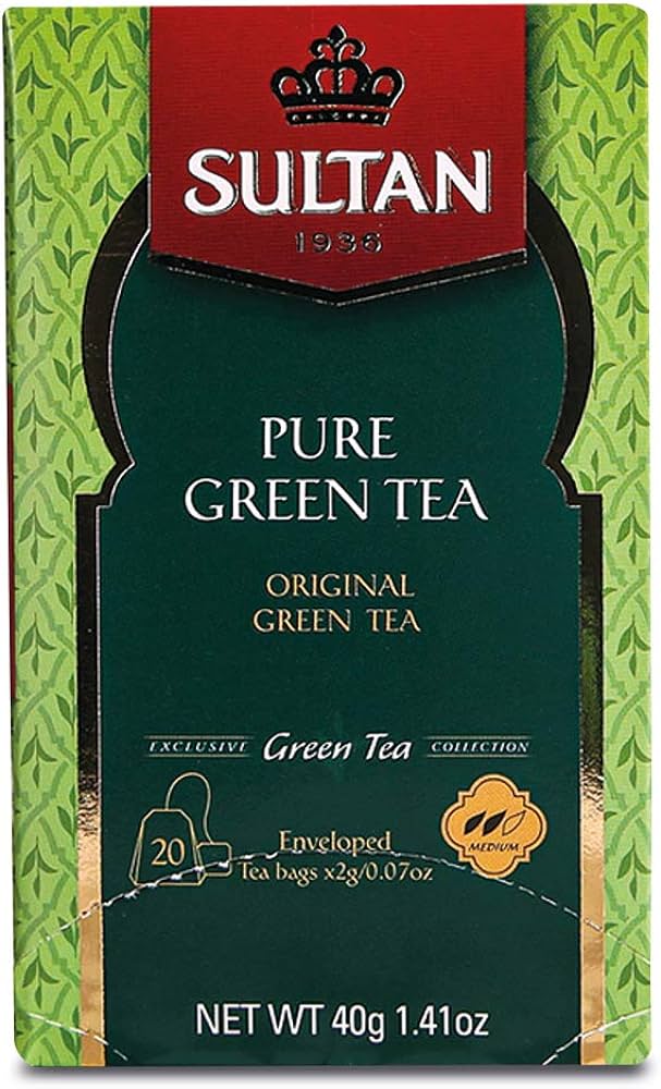 Sultan Tea Pure Green Tea 20 Tea Bags x 2gr | Kulud Pharmacy