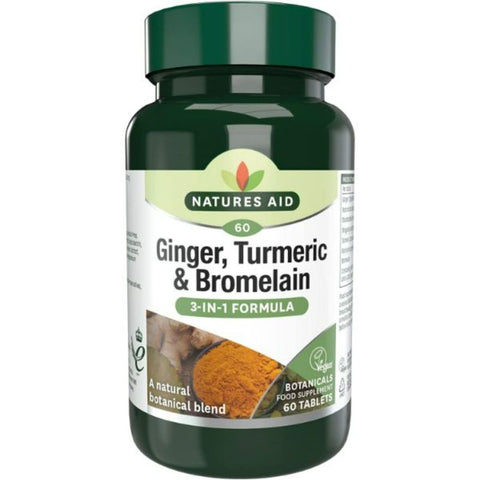 Buy NatureS Aid Ginger/Turmeric/Bromelain Tablet 60 PC Online - Kulud Pharmacy