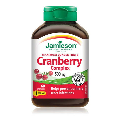 Buy Jamieson Cranberry Complex Capsule 500 Mg 60 PC Online - Kulud Pharmacy