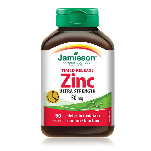 Buy Jamieson Time Release Zinc Tablet 50 Mg 90 PC Online - Kulud Pharmacy