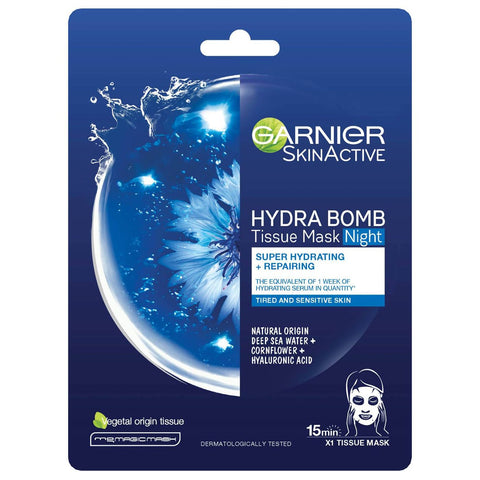 Buy Garnier Hydra Bomb Night Tissue Face Mask 32 GM Online - Kulud Pharmacy