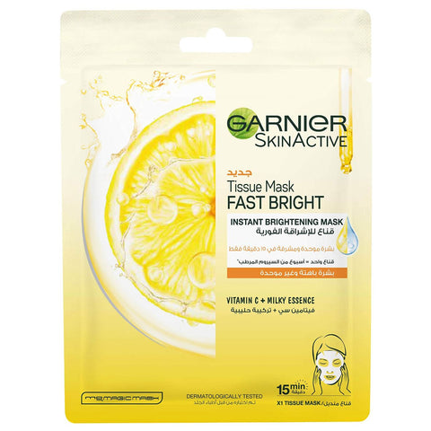 Buy Garnier White Tissue Fast Bright Face Mask 32 GM Online - Kulud Pharmacy