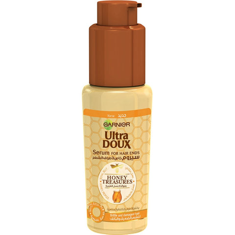 Buy Garnier Ultra Doux For Hair Ends For Brittle And Damaged Hair, With Royal Jelly, Propolis And Honey Treasures Serum 50 ML Online - Kulud Pharmacy