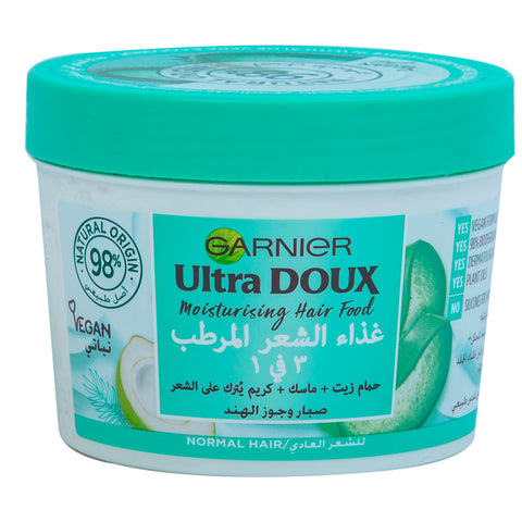 Buy Garnier Ultra Doux Moisturizing Hair Food For Normal Hair Hair Mask 10 Tab Online - Kulud Pharmacy
