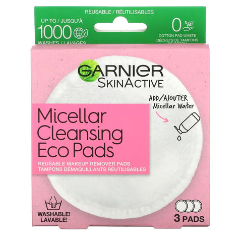 Buy Garnier Skin Active Micellar Cleansing Eco Resuable Pad 3 PC Online - Kulud Pharmacy