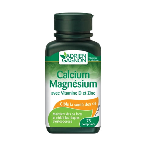 Adrien Gagnon Calcium Magnesium Vitamin D & Zinc 75Tab