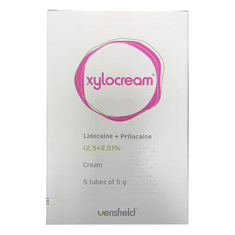 Xylocream Lidocaine + Prilocaine (2.5 + 2.5)% Cream 5 tubes of 5g