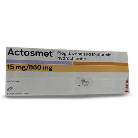 Buy Actosmet 15/850Mg 56TAB Online - Kulud Pharmacy