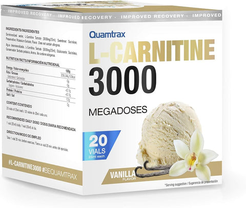 Buy QUAMTRAX L-CARNITINE 3000 LIQUID 20 VIALS VANILLA Online - Kulud Pharmacy